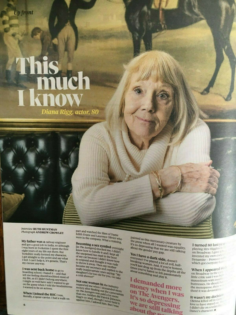 UK Observer Magazine March 2019: DIANA RIGG PHOTO INTERVIEW - JONAH HILL feature