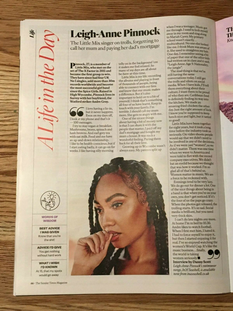 SUNDAY TIMES magazine July 2019: Tiger Woods Felicity Kendal Leigh-Anne Pinnock