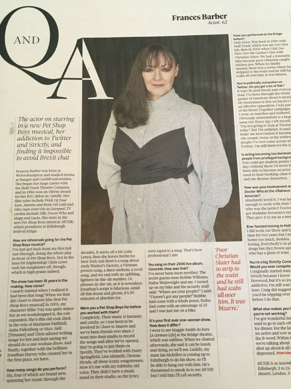 UK Observer Review July 28th 2019: Sleater-Kinney Alia Shawkat Pet Shop Boys