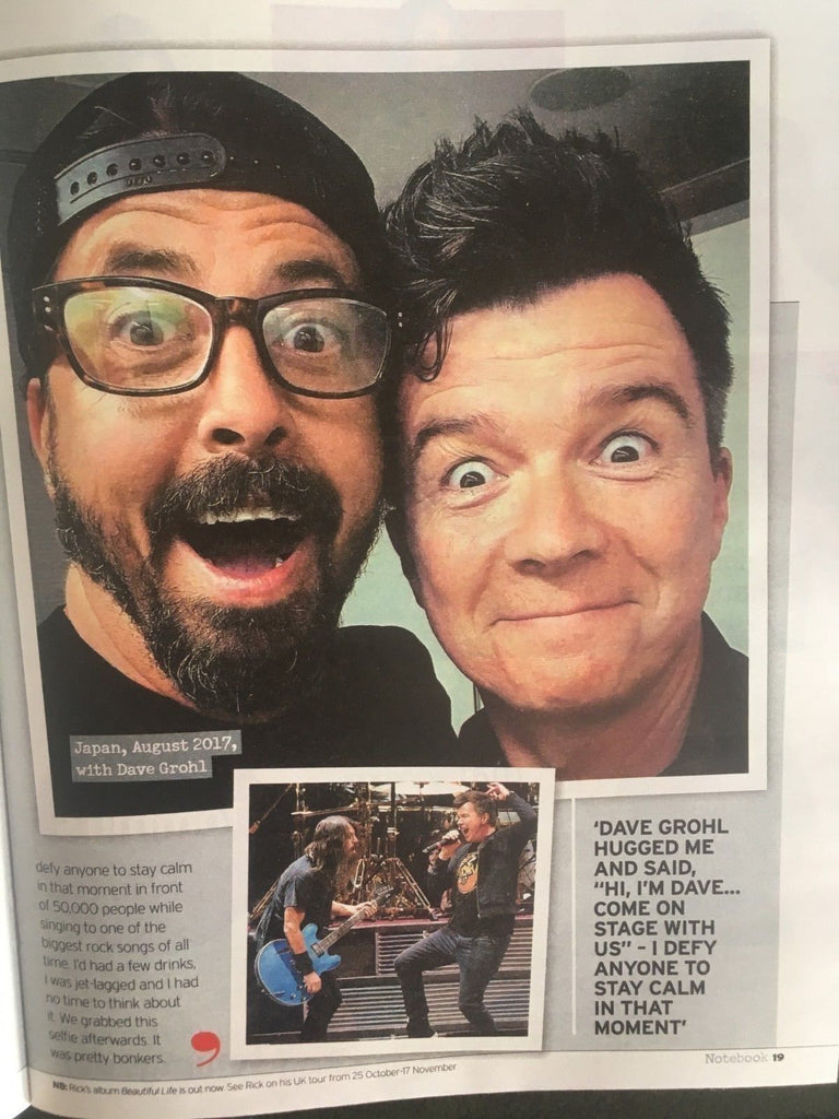 UK Notebook Magazine August 2018: LARRY & GEORGE LAMB Rick Astley DAVE GROHL