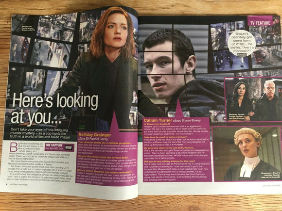 SATURDAY Mag 08/2019: IMELDA STAUNTON Callum Turner RAY BROOKS Holliday Grainger