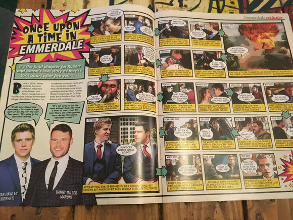 TV Soap Magazine Oct 2019 DANNY MILLER & RYAN HAWLEY (ROBRON) Emmerdale 40 pages