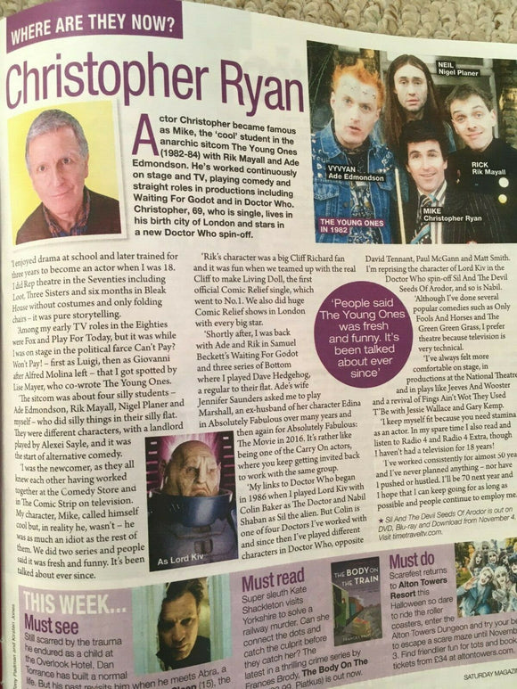 SATURDAY Magazine 10/2019: SHIRLEY BALLAS Christopher Ryan NICK KNOWLES