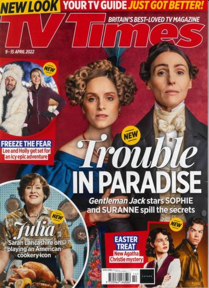 TV TIMES Magazine 09/04/2022 Suranne Jones Gentlemen Jack Sophie Rundle