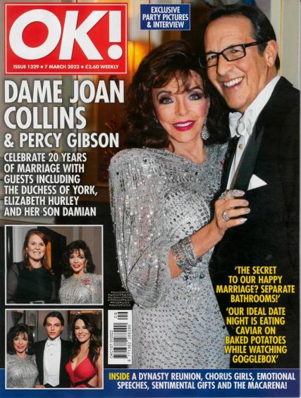 OK! Magazine 07/03/2022 Joan Collins & Percy Gibbons Exclusive