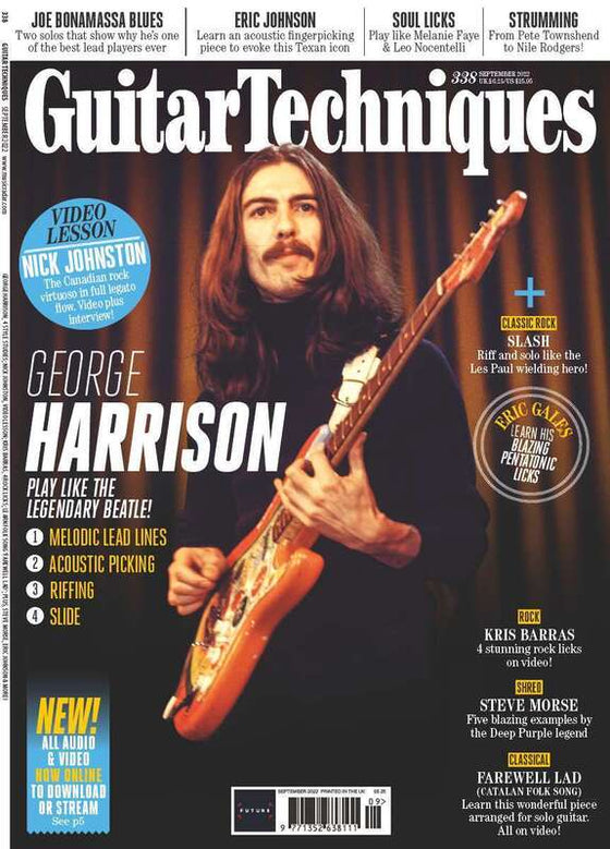 Guitar Techniques September 2022 #338 George Harrison The Beatles