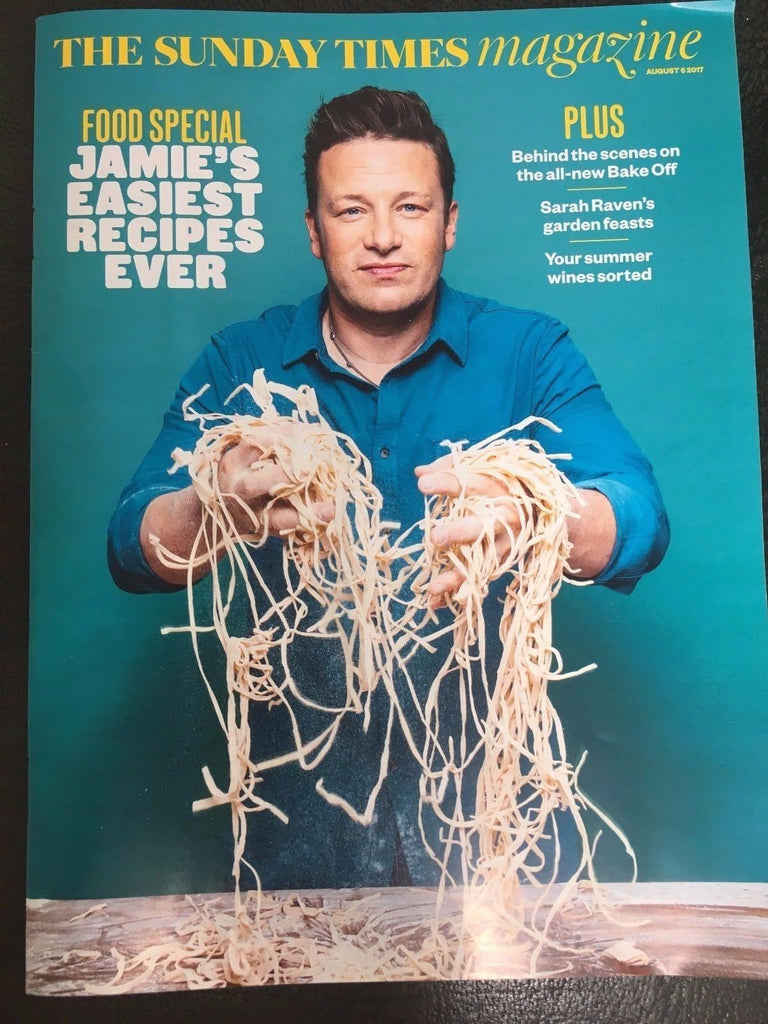 UK Sunday Times magazine 6th August 2017 Noel Fielding Mighty Boosh Jamie Oliver