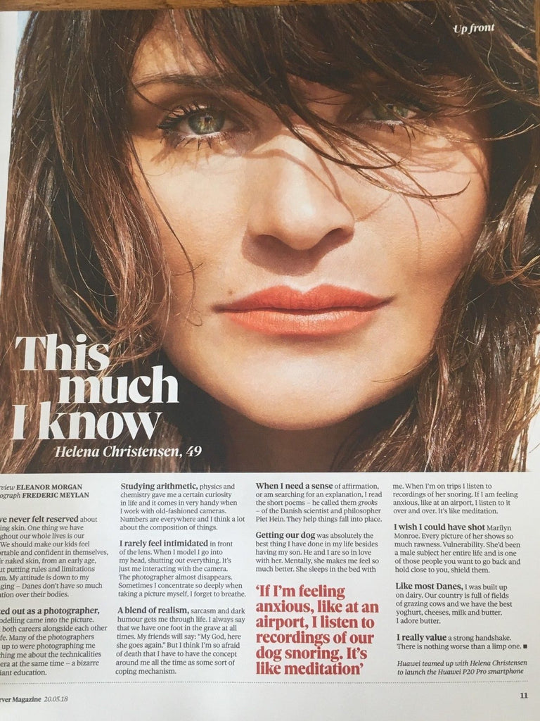 UK Observer Magazine May 2018 BILLY HOWLE Helena Christensen