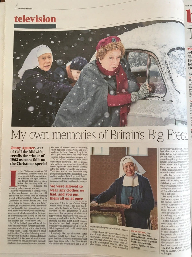 VICTORIA Jenna Louise Coleman Photo Cover Times Review Dec 2017 Jenny Agutter