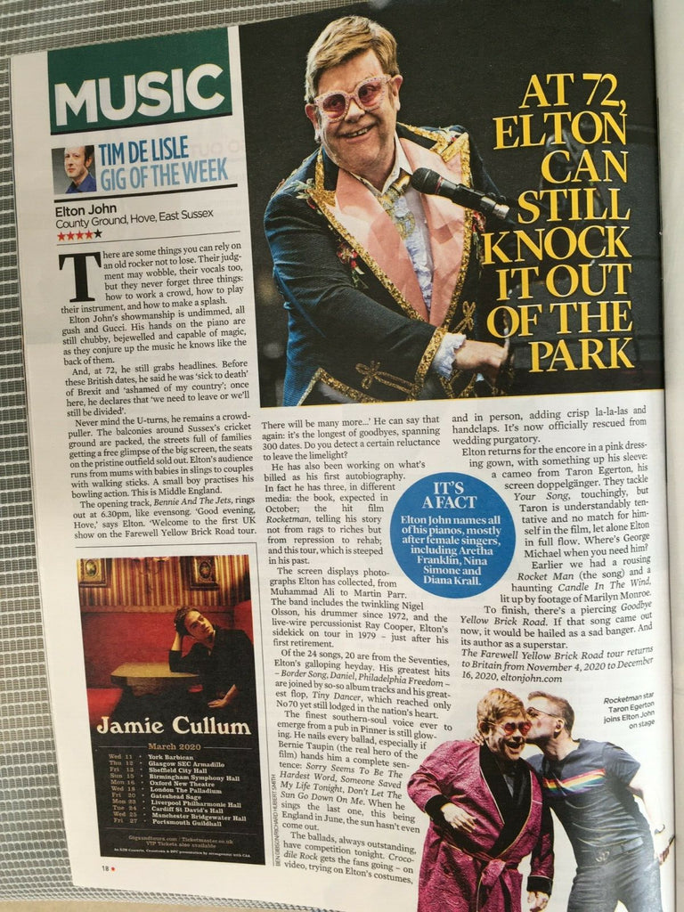 EVENT magazine 16 June 2019 TOM BATEMAN Shakespears Sister ELTON JOHN Gwendoline