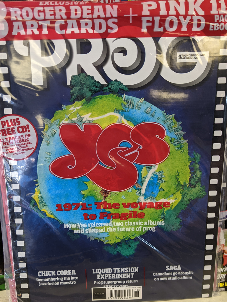 Prog magazine #118 2021 Yes 1971: The voyage to Fragile + CD & Roger Dean Art cards