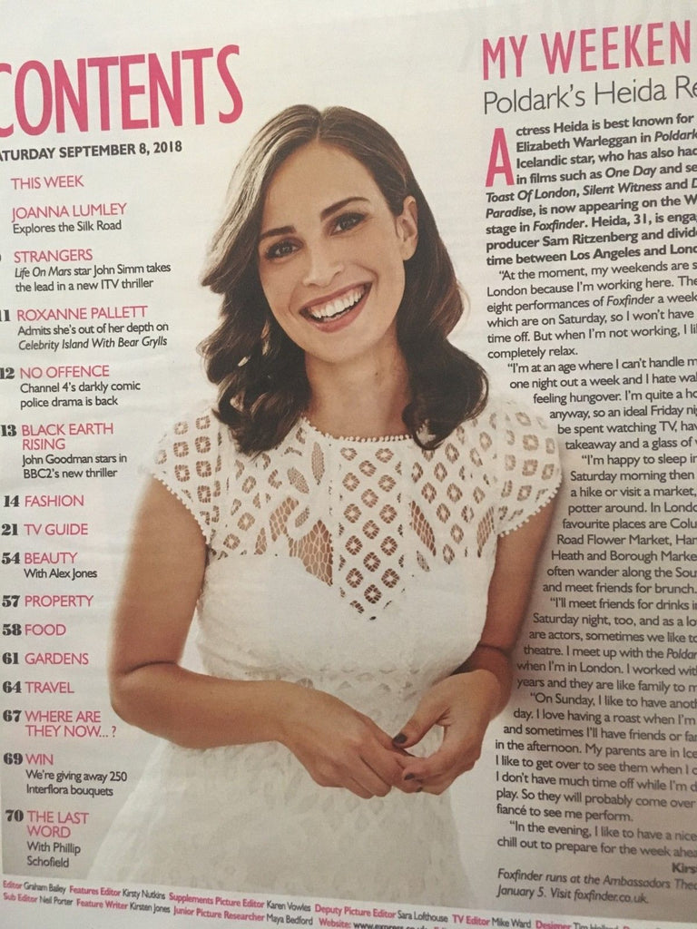 UK SATURDAY Magazine SEP 2018: JOANNA LUMLEY Village People HEIDA REED John Simm
