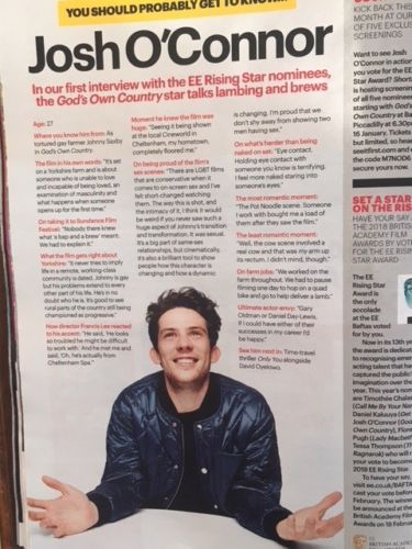 UK Shortlist Magazine January 2018 SAM ROCKWELL Jon Berthnal JOSH O'CONNOR