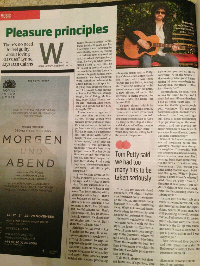 CULTURE Mag 18/10/2015 ROB DELANEY Sharon Horgan Alexander Dreymon Jeff Lynne