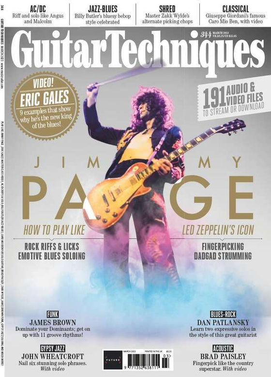 Guitar Techniques Magazine March 2023 Issue 344 Jimmy Page Led Zeppelin