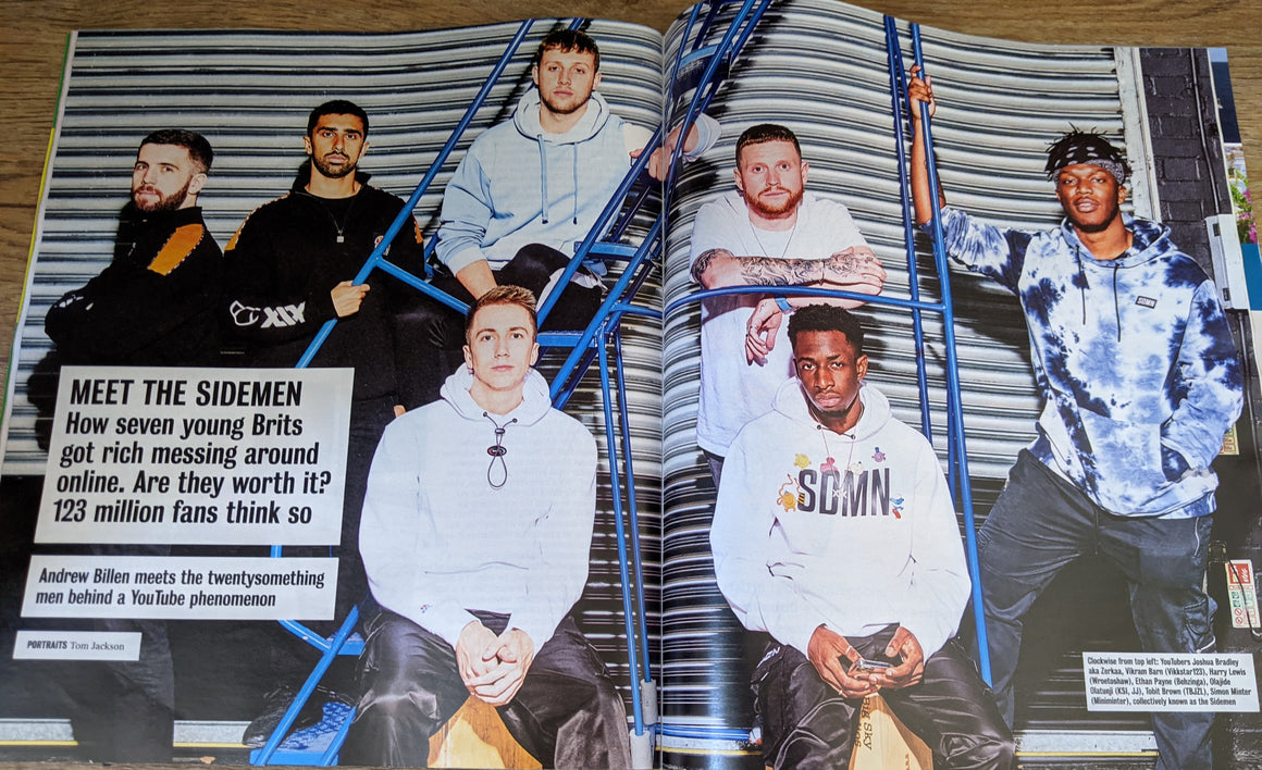 TIMES Mag 23/10/2021 KSI The Sidemen Paddy McGuinness Rachel Riley