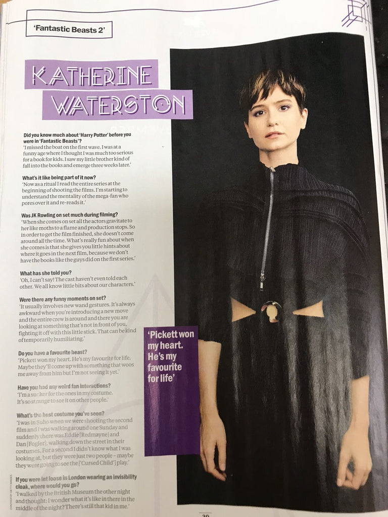 Time Out magazine Nov 2018: Fantastic Beasts Ezra Miller Katherine Waterston Eddie Redmayne