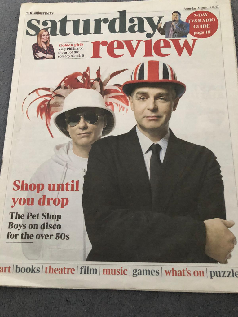 UK Times Review August 11 2012: Pet Shop Boys Neil Tennant