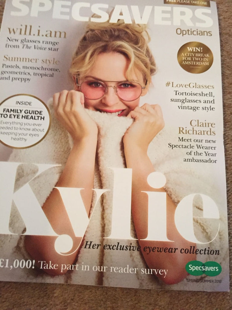 UK Specsavers magazine SPRING/SUMER 2018 KYLIE MINOGUE COVER STORY
