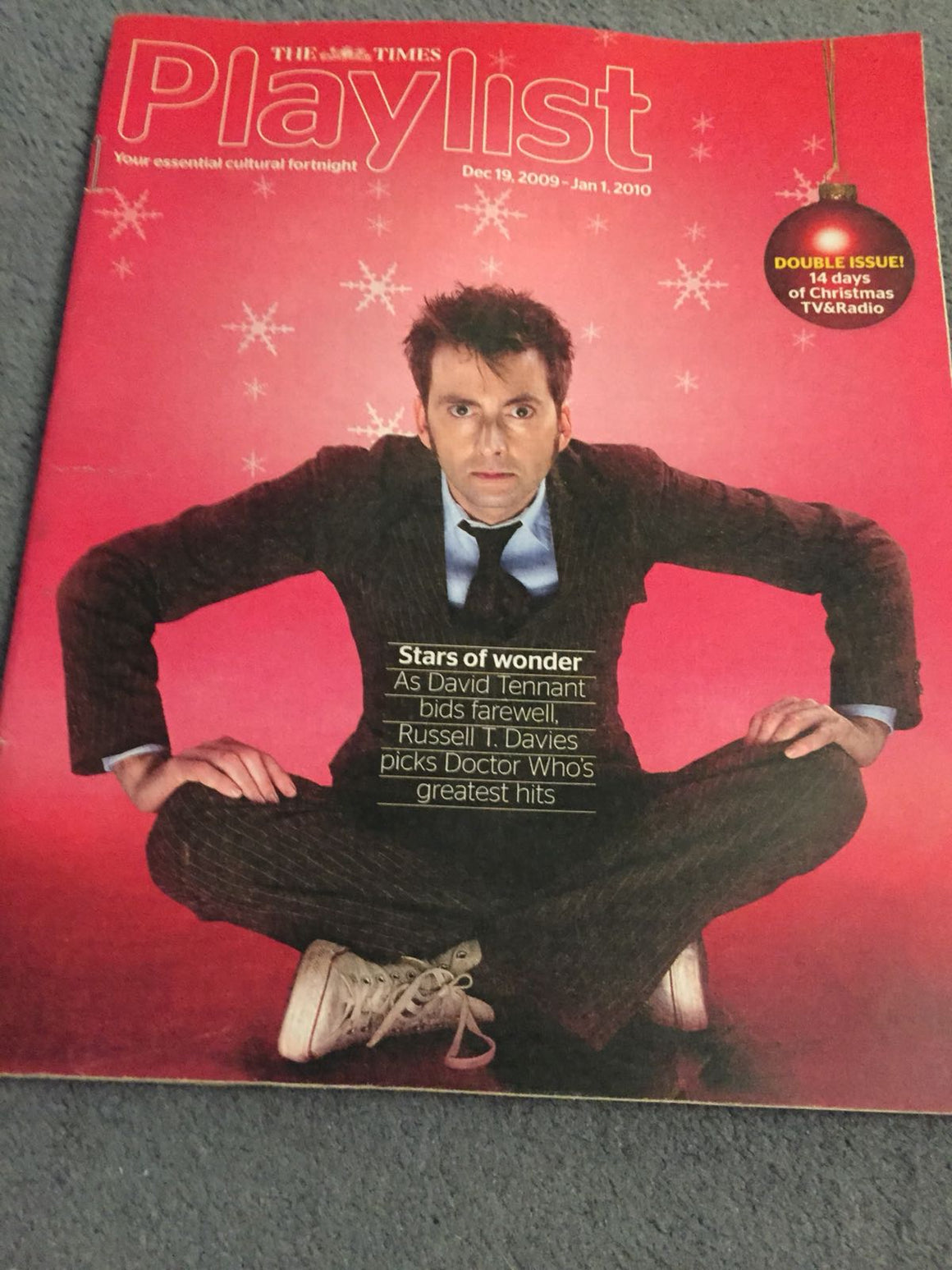 UK Playlist Magazine December 2009 David Tennant Doctor Who Rare Cover