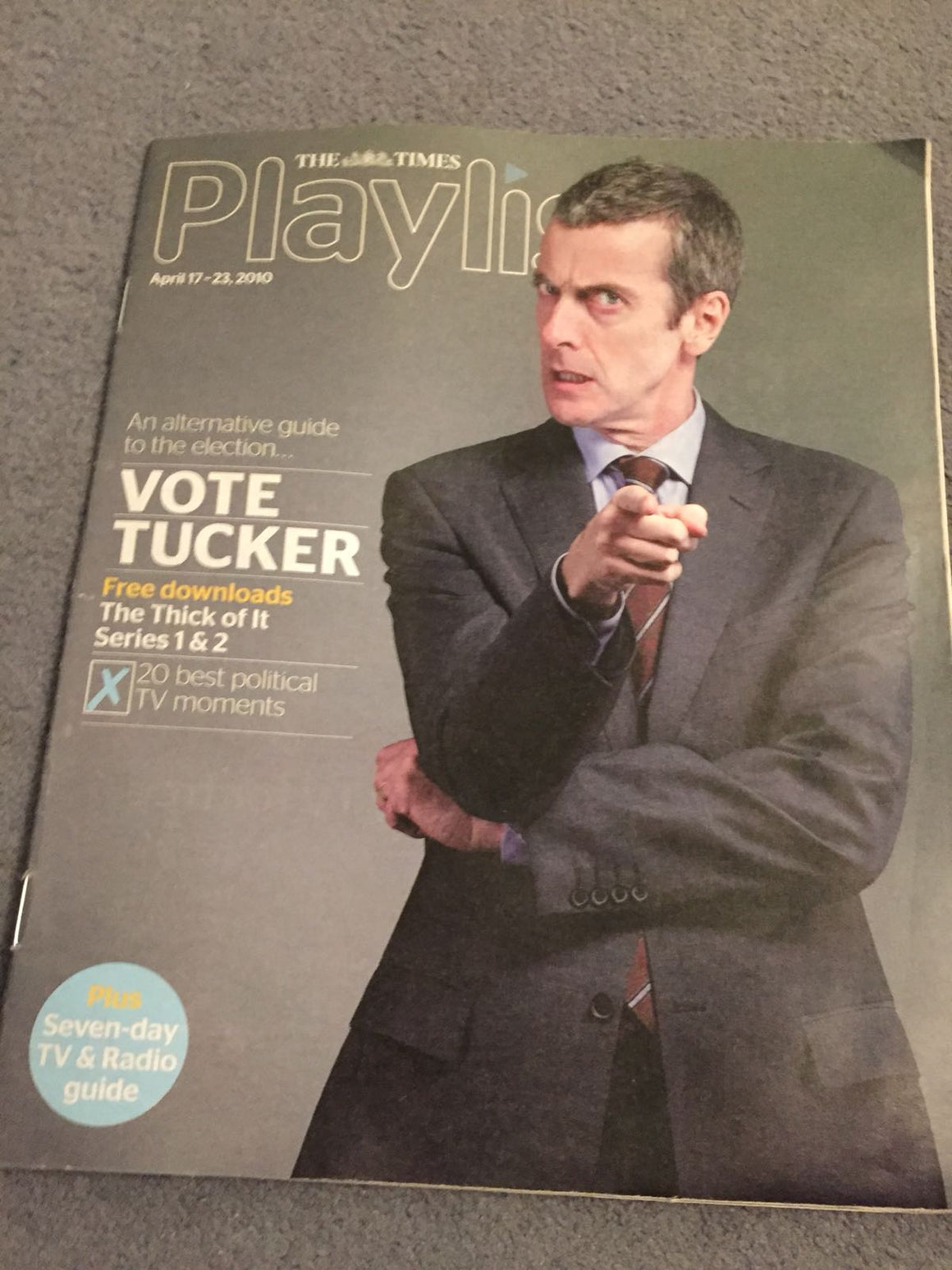 Playlist magazine - Peter Capaldi cover (17 April 2010)