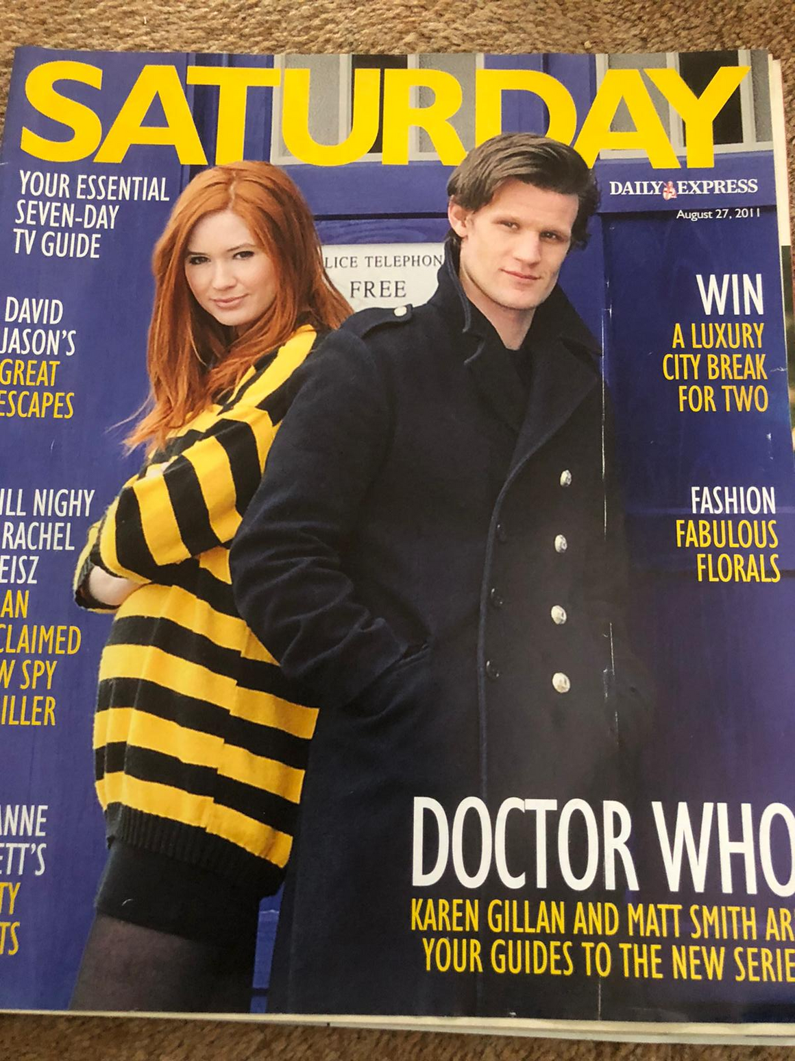 Saturday Magazine August 2011 Matt Smith Karen Gillan Doctor Who