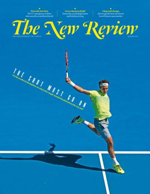 ROGER FEDERER PHOTO COVER INDEPENDENT NEW REVIEW MAGAZINE - JUNE 2015