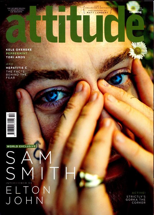 UK Attitude Magazine October 2017 Sam Smith Interview By Sir Elton John Cover 2