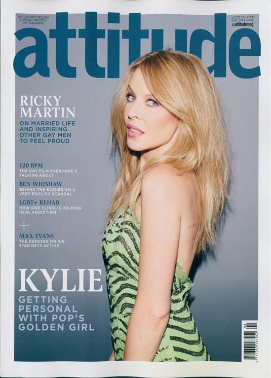 UK Attitude Magazine May 2018: KYLIE MINOGUE COVER EXCLUSIVE INTERVIEW