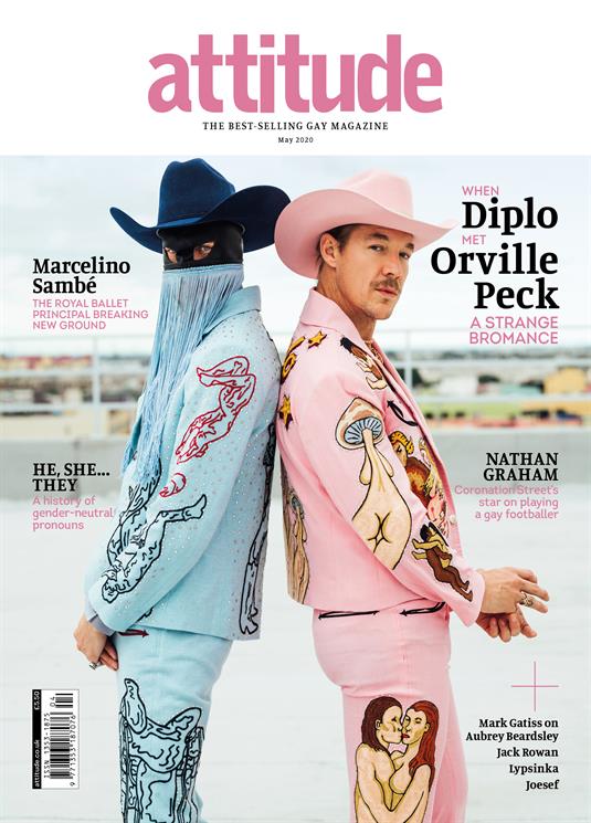 UK Attitude Magazine May 2020: Orville Peck & Diplo Cover