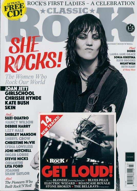 Classic Rock Magazine March 2018 Joan Jett KATE BUSH Joni Mitchell DEBORAH HARRY