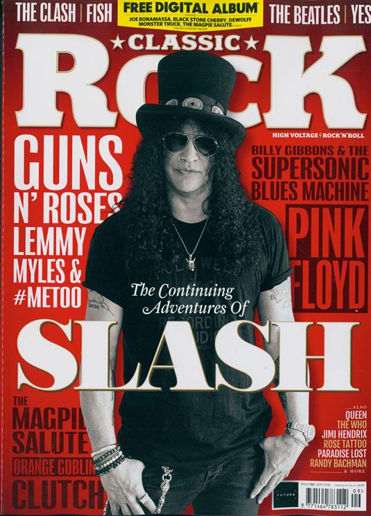 UK Classic Rock Magazine SEPT 2018: SLASH Guns N' Roses LEMMY Pink Floyd