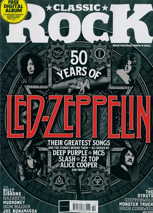 UK Classic Rock Magazine OCTOBER 2018: 50 Years Of LED ZEPPELIN Deep Purple Iron Maiden