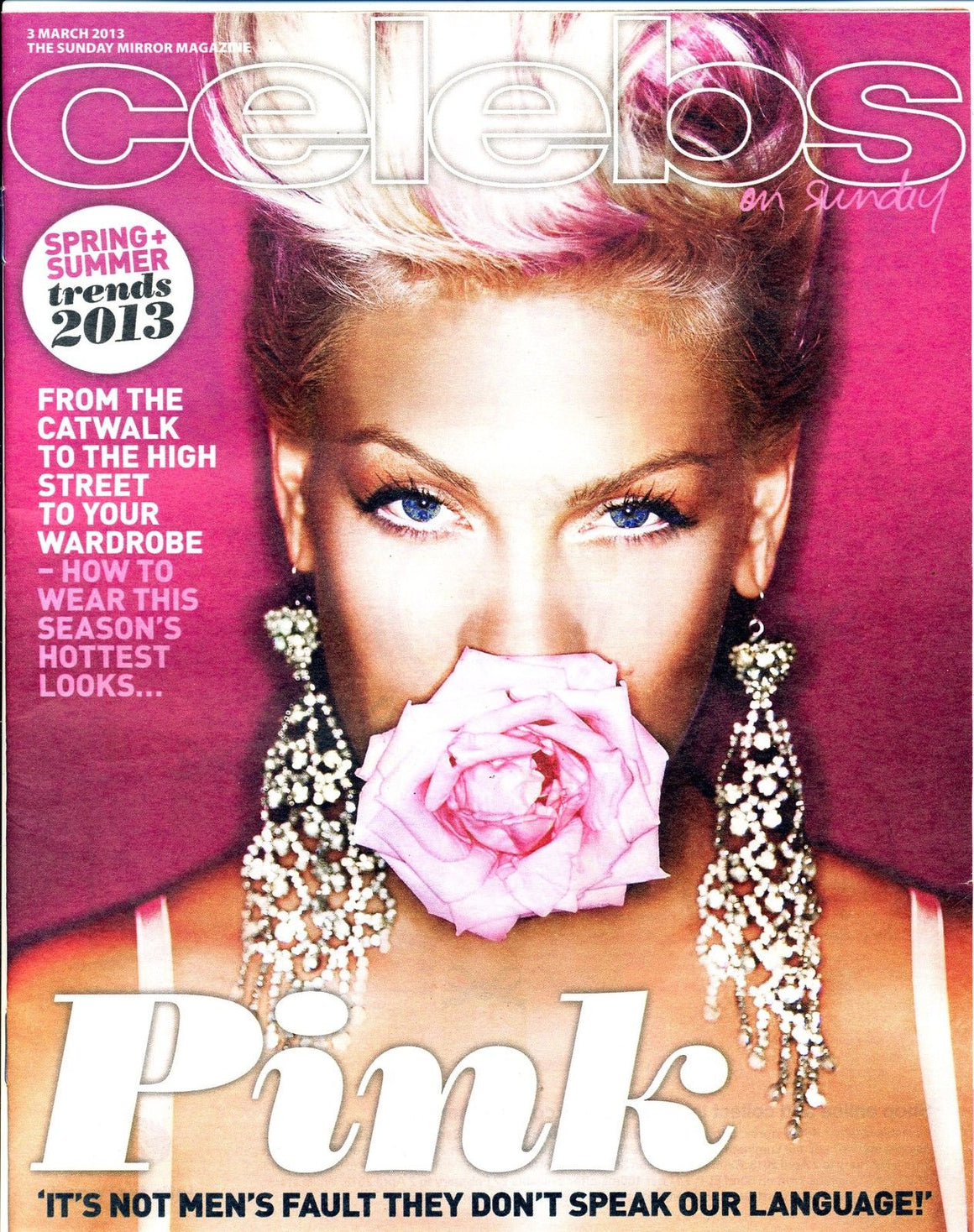 UK Celebs Magazine March 2013 Pink Alecia Beth Moore Cover Interview