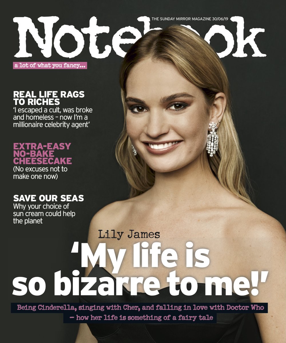 LILY JAMES Photo Cover Interview UK Notebook MAGAZINE JUNE 30th 2019