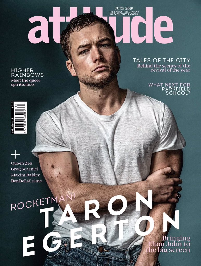 UK ATTITUDE magazine June 2019: TARON EGERTON (ROCKETMAN) COVER AND FEATURE #1