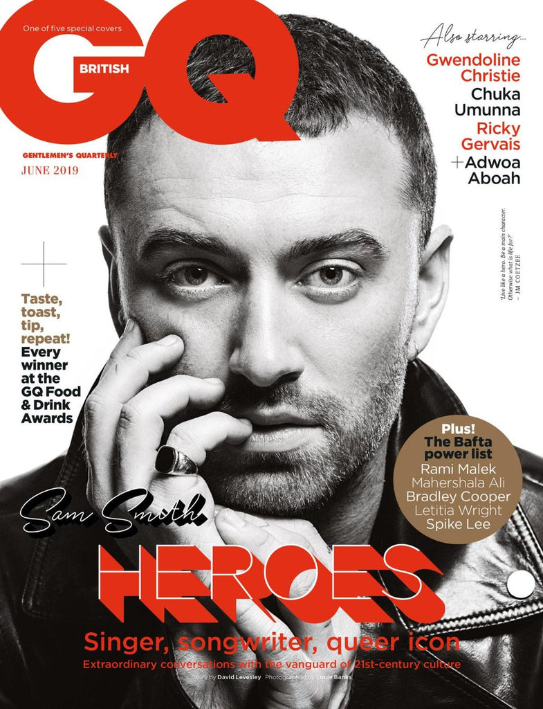 BRITISH GQ magazine June 2019 - Sam Smith cover and feature (Defective Copy)