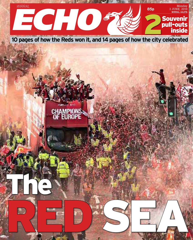 LIVERPOOL v SPURS THE HOMECOMING "LIVERPOOL ECHO" Monday 3rd June