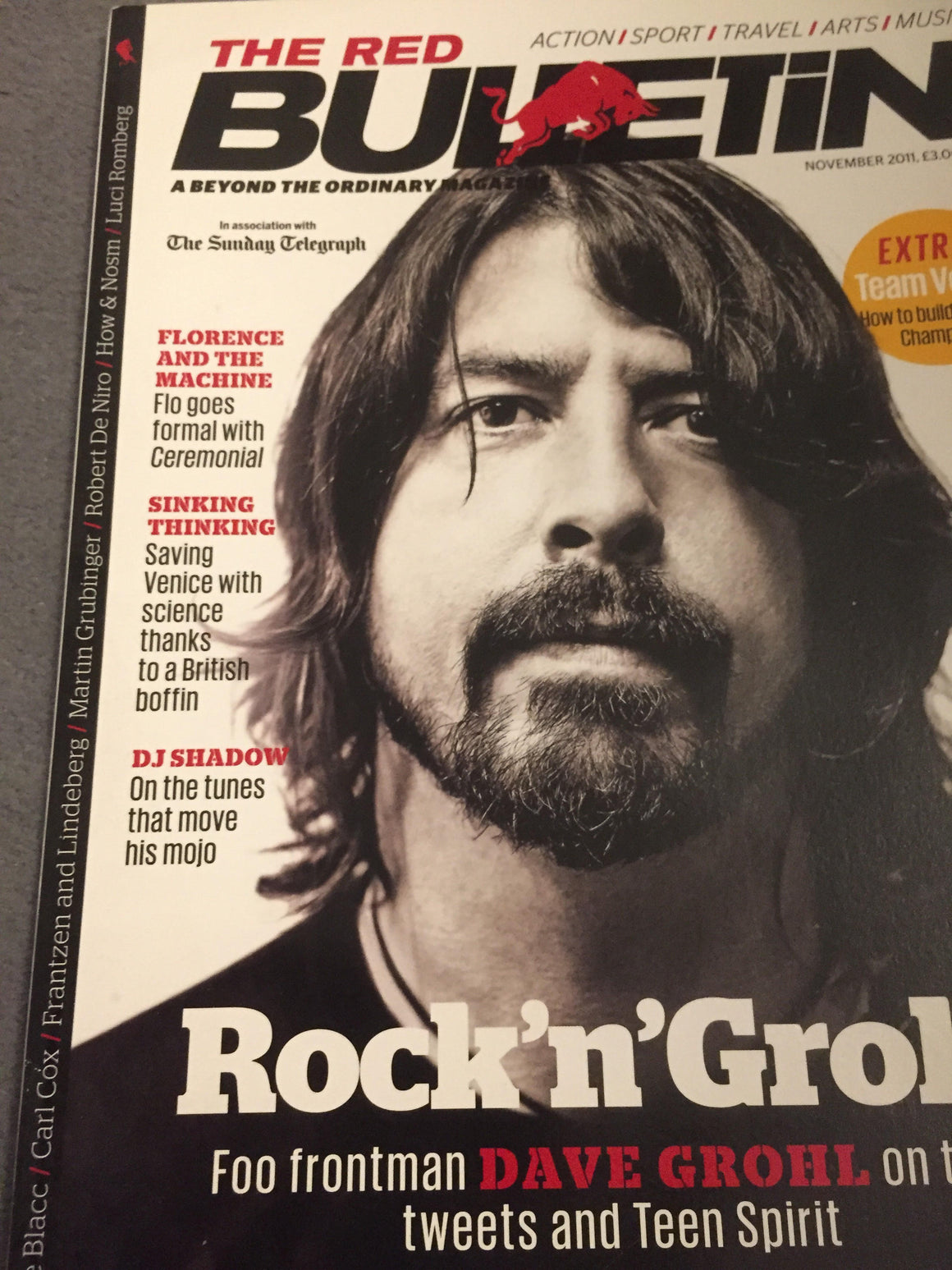 RED BULLETIN MAGAZINE NOVEMBER 2010: DAVE GROHL FLORENCE WELCH AND THE MACHINE