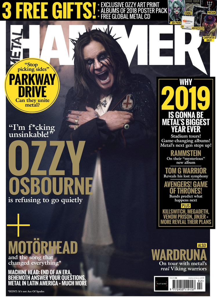 Metal Hammer Magazine FEB 2019: OZZY OSBOURNE Motorhead RAMMSTEIN & Free Art Print