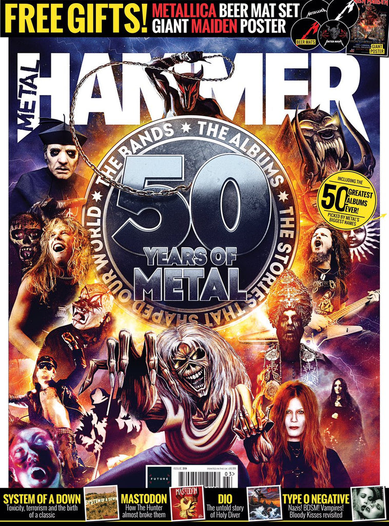 Metal Hammer Magazine MAR 2019: GHOST + Metallica Beer Mats - Iron Maiden Poster