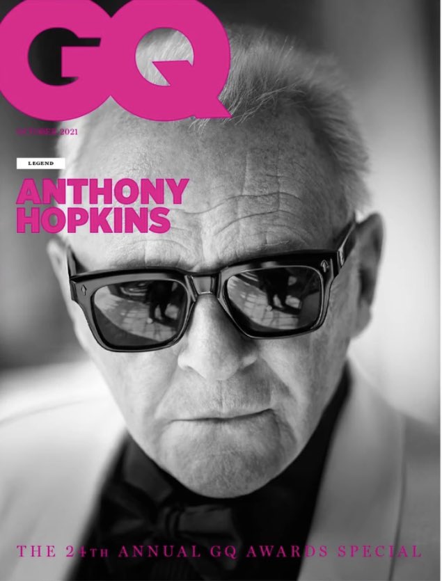 British GQ Magazine Awards 2021 Sir Anthony Hopkins Cover
