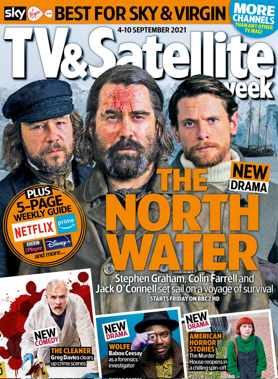 UK TV & Satellite Magazine September 2021: COLIN FARRELL Jack O'Connell North Water