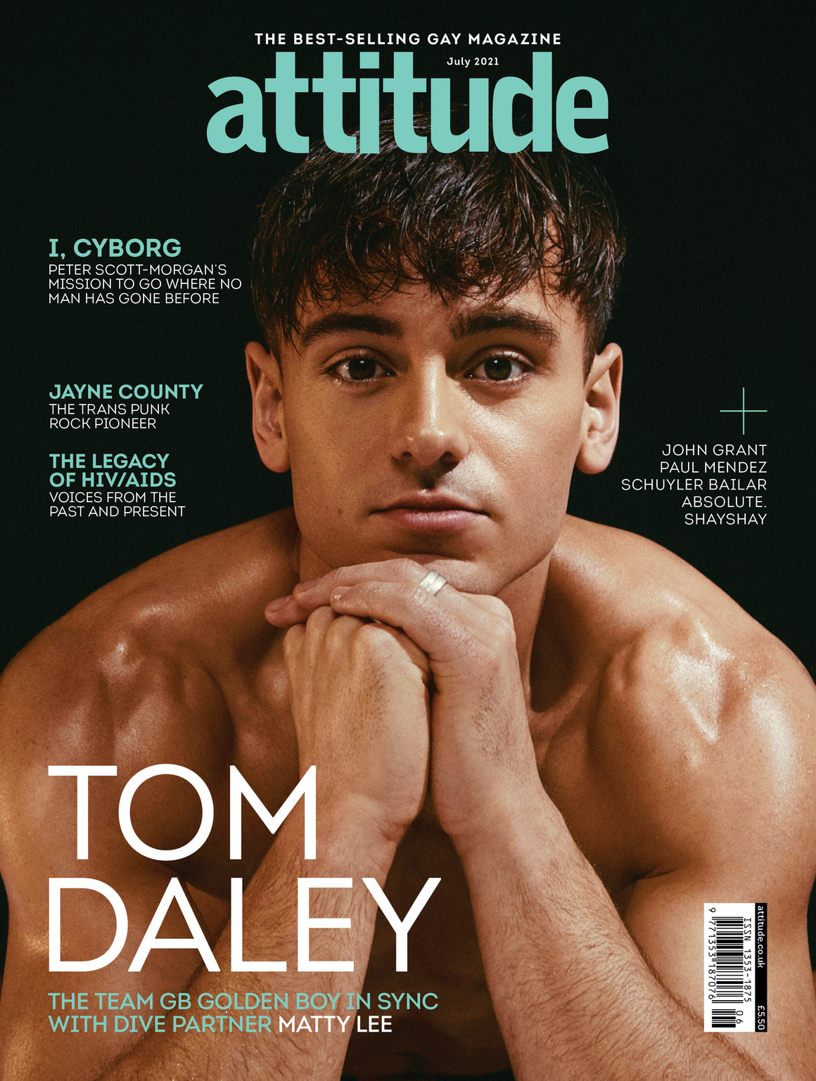 UK Attitude Magazine July 2021 Tom Daley World Exclusive Matty Lee