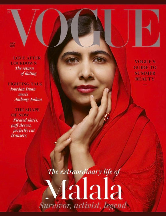 UK Vogue Magazine July 2021: MALALA COVER FEATURE