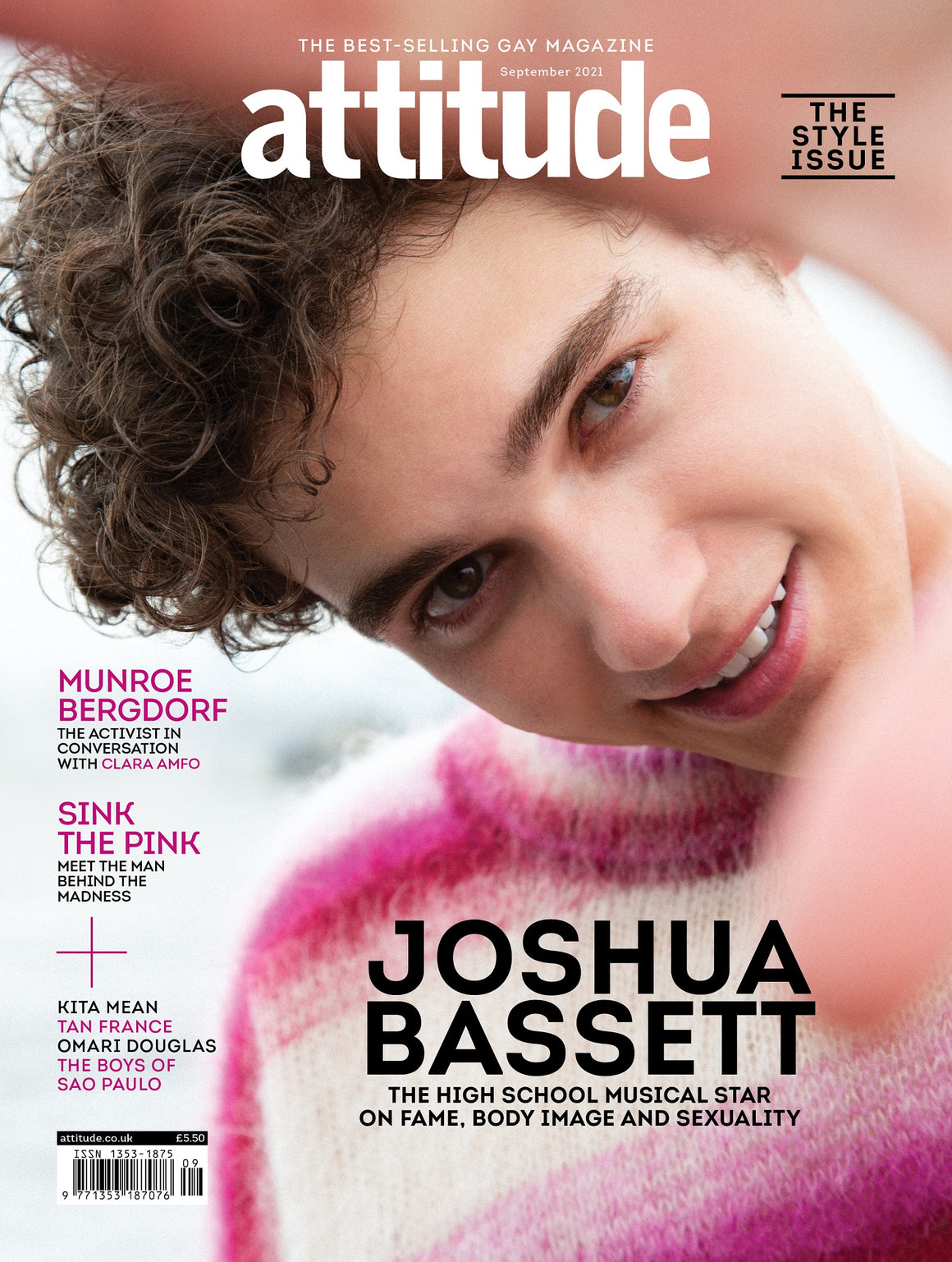 UK Attitude Magazine September 2021: JOSHUA BASSETT COVER FEATURE