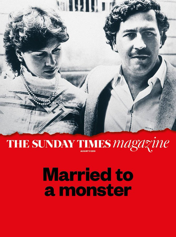 Sunday Times Magazine Aug 2019: PABLO ESCOBAR Victoria Eugenia Henao BILLY JOEL