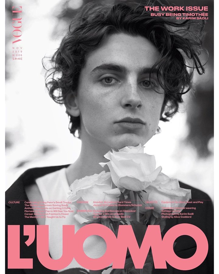 L’Uomo Vogue Magazine 2019 - Timothee Chalamet Cover