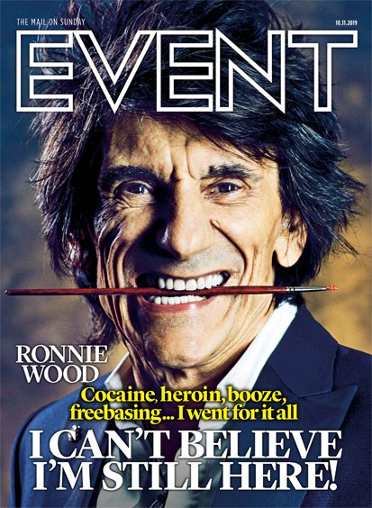 UK Event Magazine November 2019: Ronnie Wood (The Rolling Stones) Shakespears Sister