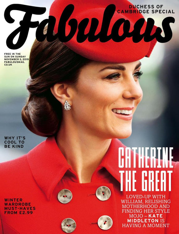 UK Fabulous Magazine 3 November 2019: Kate Middleton Duchess of Cambridge